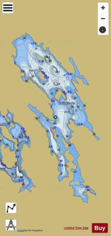 Collins Lake depth contour Map - i-Boating App
