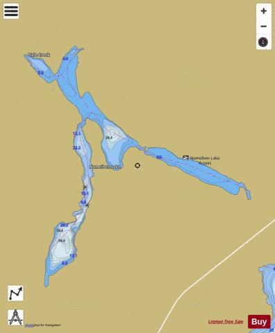 Nameiben Lake depth contour Map - i-Boating App