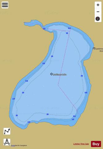 Jackinnes Lake depth contour Map - i-Boating App