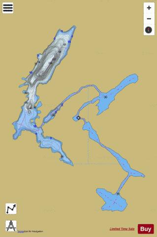 Ellen Lake depth contour Map - i-Boating App