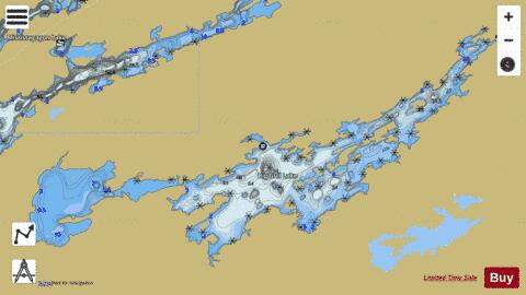 Big Gull Lake depth contour Map - i-Boating App