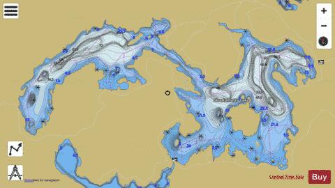 Skootamatta Lake depth contour Map - i-Boating App