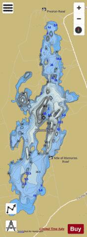 Belmont Lake depth contour Map - i-Boating App