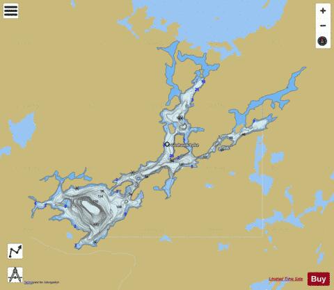 Goshawk Lake depth contour Map - i-Boating App