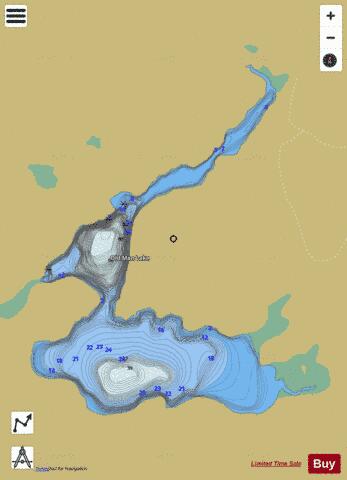 Old Man Lake depth contour Map - i-Boating App