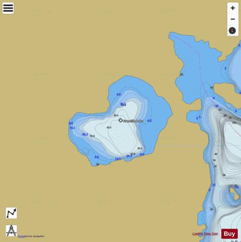 Francille Lake depth contour Map - i-Boating App