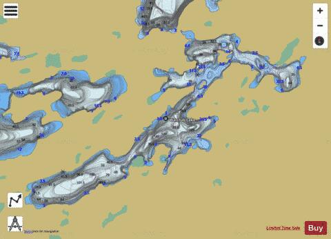 Warclub Lake depth contour Map - i-Boating App