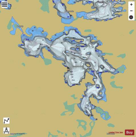 Cameron Lake depth contour Map - i-Boating App