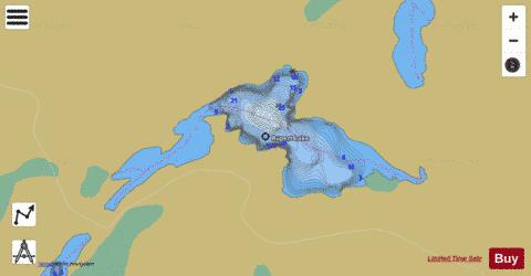 Rupert Lake depth contour Map - i-Boating App