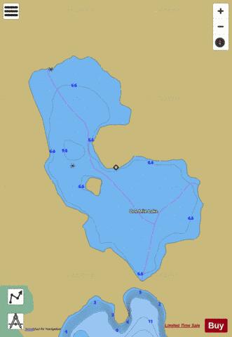 One Mile Lake depth contour Map - i-Boating App