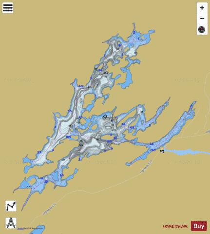 Tyson Lake depth contour Map - i-Boating App