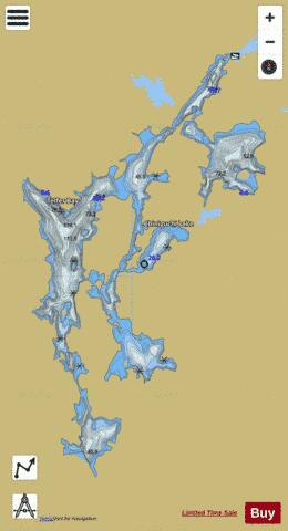 Chiniguchi Lake depth contour Map - i-Boating App