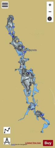 Pogamasing Lake depth contour Map - i-Boating App