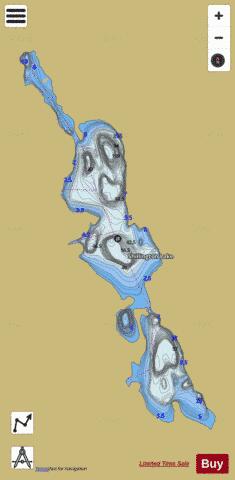 Shillington Lake depth contour Map - i-Boating App