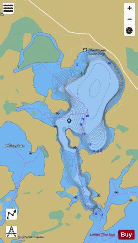 Edward Lake depth contour Map - i-Boating App