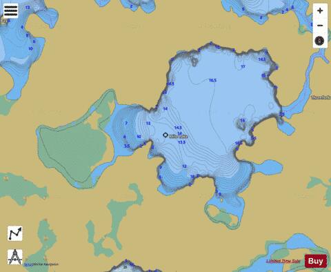 Mile Lake depth contour Map - i-Boating App