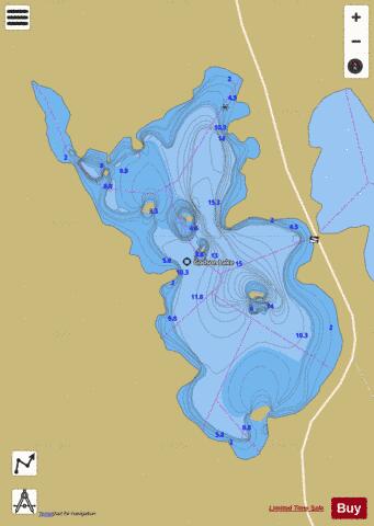 Godson Lake depth contour Map - i-Boating App