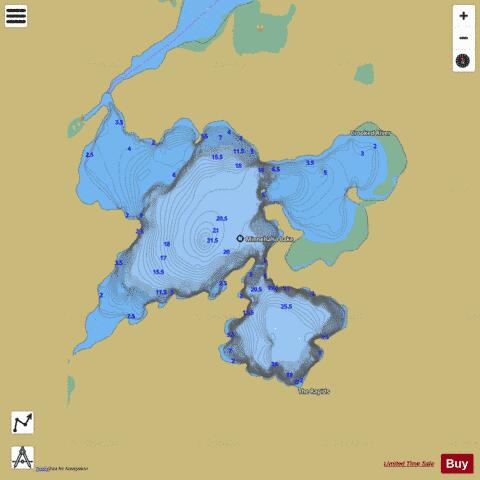 Minnehaha Lake depth contour Map - i-Boating App
