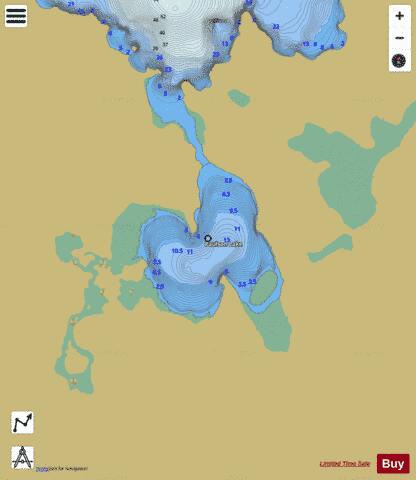 Paulson Lake depth contour Map - i-Boating App