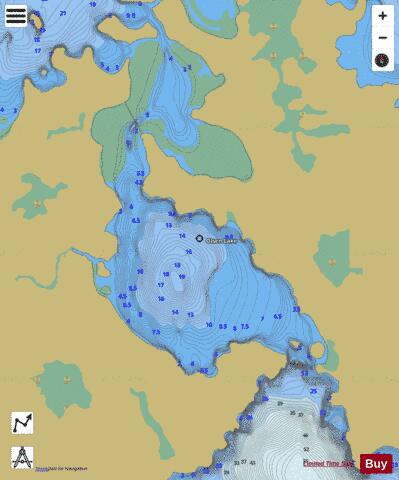 Olsen Lake depth contour Map - i-Boating App