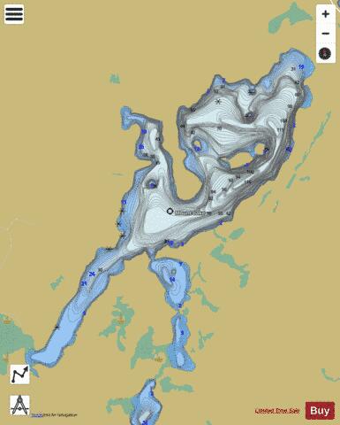 Mount Lake depth contour Map - i-Boating App