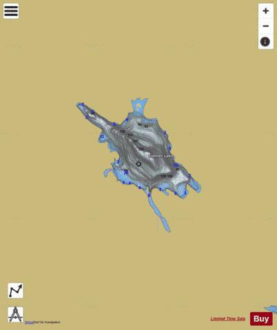 Fishnet Lake depth contour Map - i-Boating App