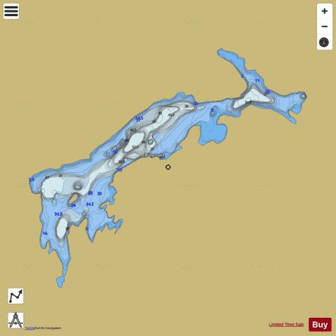 Bury Lake depth contour Map - i-Boating App