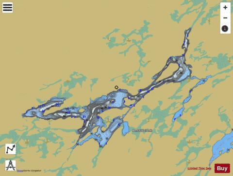 Bertaud Lake depth contour Map - i-Boating App