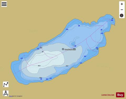 Broadcast Lake depth contour Map - i-Boating App