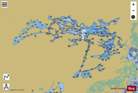 Blackstone Lake depth contour Map - i-Boating App