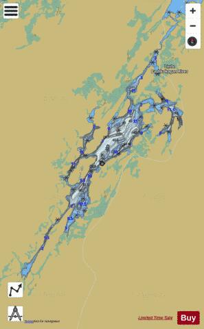 Minchin Lake depth contour Map - i-Boating App