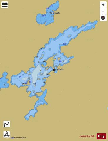 Wapesi Lake depth contour Map - i-Boating App