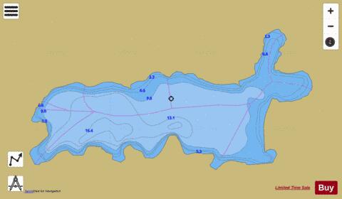 Great Portage Lake depth contour Map - i-Boating App