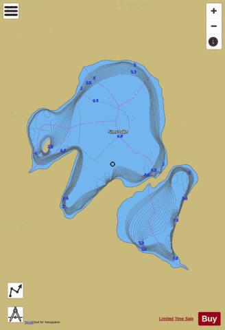Sims Lake depth contour Map - i-Boating App