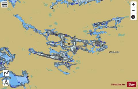 Seagrave Lake depth contour Map - i-Boating App