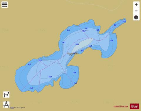 Wesley Lake depth contour Map - i-Boating App