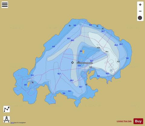 Goldsborough Lake depth contour Map - i-Boating App