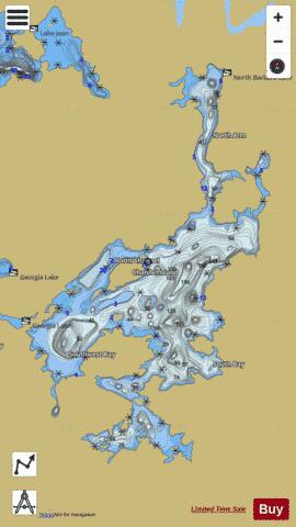 Barbara Lake depth contour Map - i-Boating App