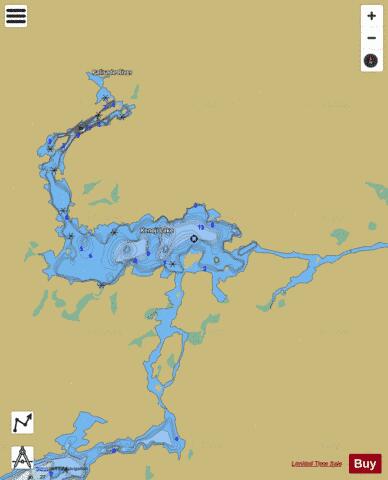 Kenoji Lake depth contour Map - i-Boating App