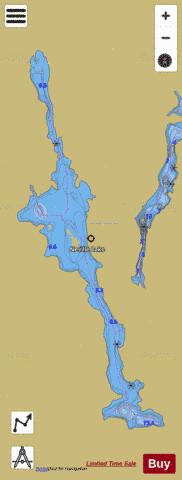 Neville Lake depth contour Map - i-Boating App