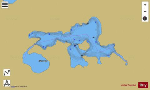 C�t� Lake depth contour Map - i-Boating App