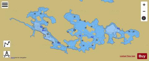 Schist Lake depth contour Map - i-Boating App