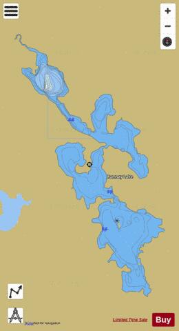 Rumsay Lake depth contour Map - i-Boating App