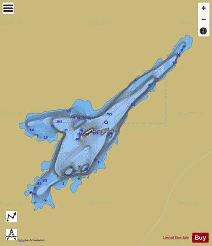 Samuelson Lake depth contour Map - i-Boating App