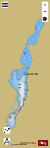 Slim Jim Lake depth contour Map - i-Boating App