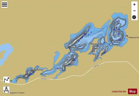 Wildgoose Lake depth contour Map - i-Boating App