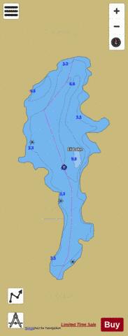 Eli Lake depth contour Map - i-Boating App