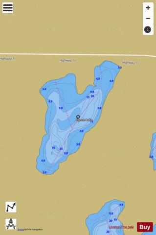Flynne Lake depth contour Map - i-Boating App