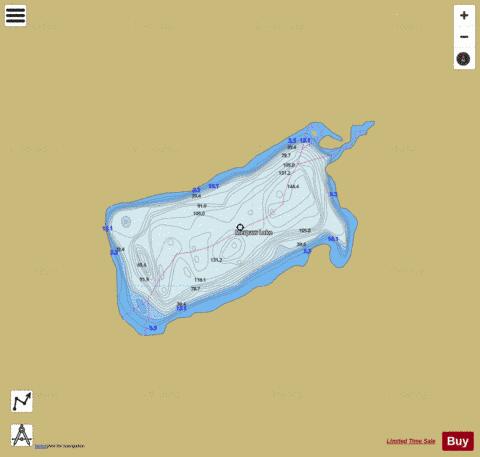 Merpaw Lake depth contour Map - i-Boating App