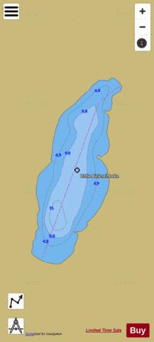 Little Bicknell Lake depth contour Map - i-Boating App